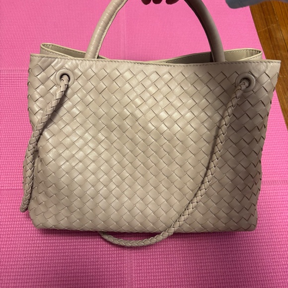 Quince Italian Leather Handwoven Satchel - Picture 3 of 7